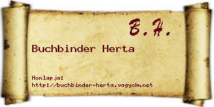 Buchbinder Herta névjegykártya